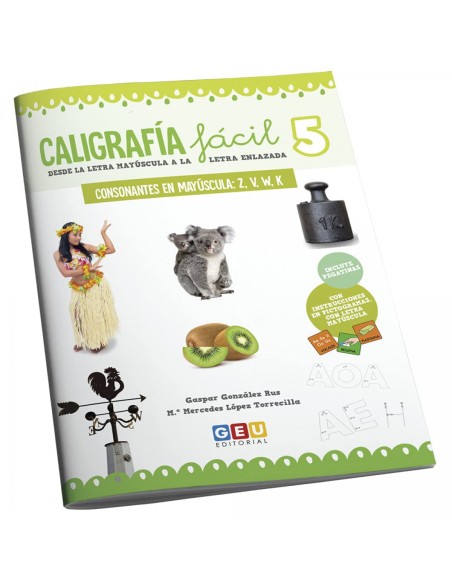 Caligrafia facil consonantes en mayuscula z v w k