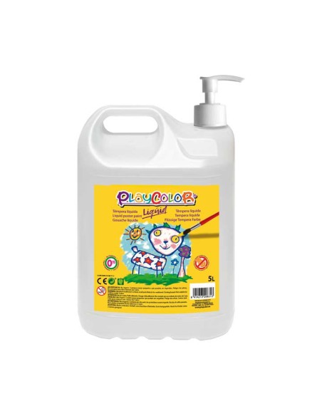 GARRAFA TEMPERA LIQ. PLAYCOLOR BASIC 5L BLANCO