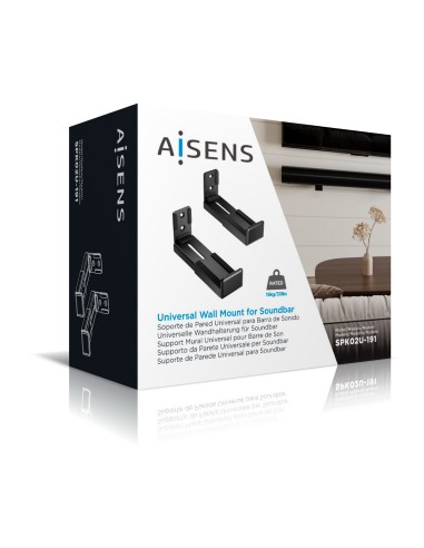 Soporte Universal de Pared para Barra de Sonido, Negro