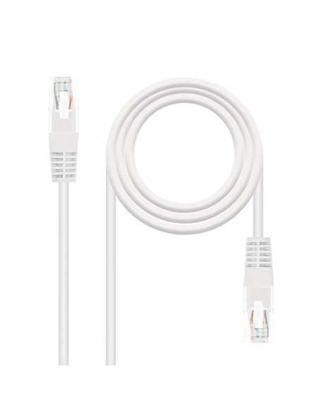 CABLE RED LATIGUILLO RJ45 CAT.6 UTP AWG24, BLANCO, 1.0 M