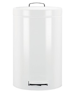 127021 papelera 12 L Alrededor Metal Blanco