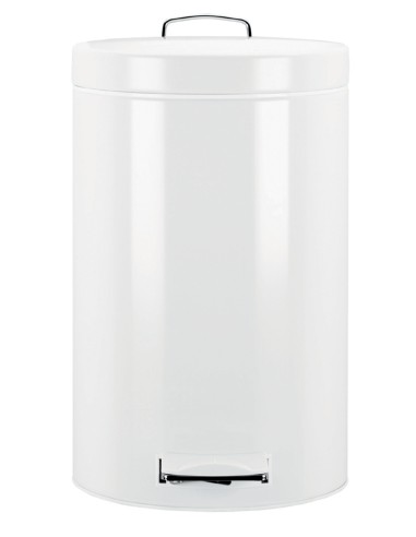 127021 papelera 12 L Alrededor Metal Blanco