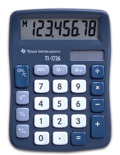TI-1726 calculadora Bolsillo Calculadora básica Azul