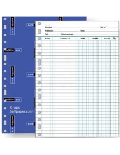 RECAMBIO FOLIO MULTITALADRO CUENTAS CORRIENTES 3005