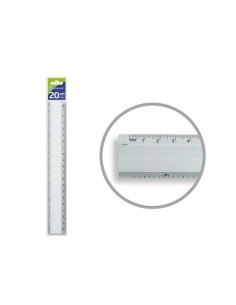 Regla de Aluminio 20cm Milimetrada con Bisel