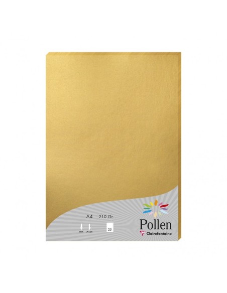 Pollen papel para impresora de inyección de tinta A4 (210x297 mm) 25 hojas Oro