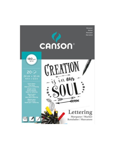 Marker Lettering Arte de papel 20 hojas