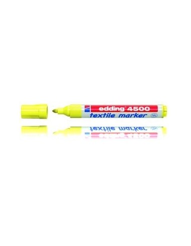 Textielmarker e-4500 marcador permanente Punta redonda Amarillo