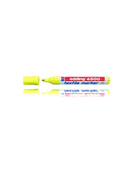 Textielmarker e-4500 marcador permanente Punta redonda Amarillo