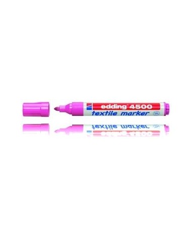 Textielmarker e-4500 marcador permanente Punta redonda Rosa