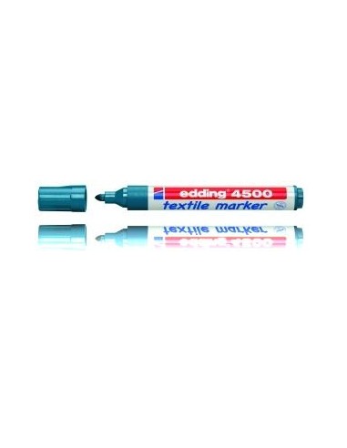 Textielmarker e-4500 marcador permanente Punta redonda Azul