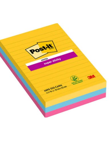 7100234250 nota autoadhesiva Plaza Azul, Rosa, Amarillo 90 hojas Autoadhesivo