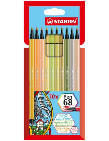 Pen 68 rotulador Multicolor 10 pieza(s)