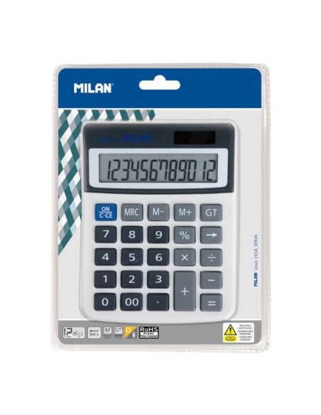 40925BL calculadora Escritorio Calculadora básica Negro, Gris, Blanco