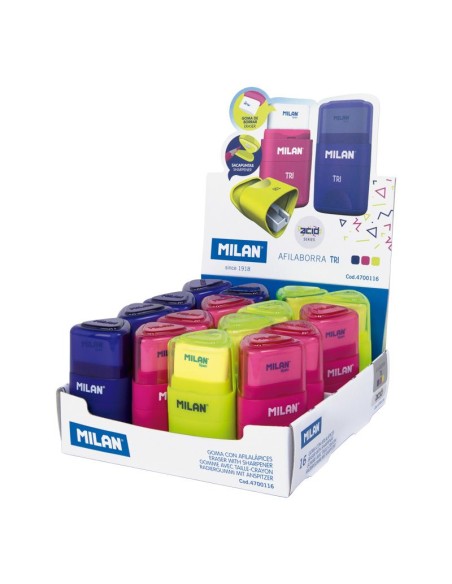 4700116 Sacapuntas manual Azul, Rosa, Amarillo