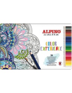 Estuche 36 lapices de colores acuarelables color experience