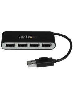 Concentrador Ladrón USB 2.0 de 4 Puertos con Cable Integrado - Hub Portátil USB 2.0