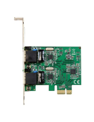 Adaptador Tarjeta de Red NIC PCI Express PCI-E de 2 Puertos Ethernet Gigabit RJ45