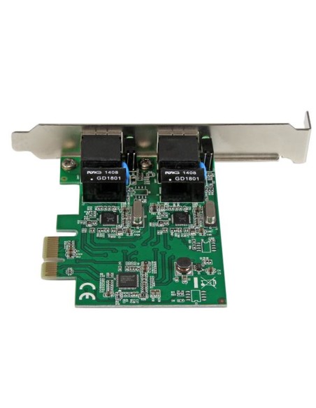 Adaptador Tarjeta de Red NIC PCI Express PCI-E de 2 Puertos Ethernet Gigabit RJ45
