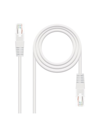 CABLE RED LATIGUILLO RJ45 CAT.6 UTP AWG24, BLANCO, 2.0 M