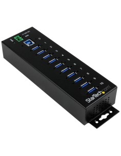 Hub Industrial de 10 Puertos USB 3.0 - 5Gbps - Ladrón Concentrador USB-A con Protección Antiestática ESD y Protección de Picos - 2