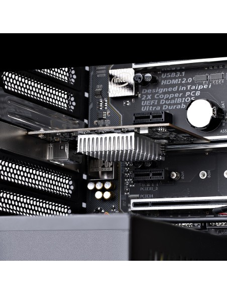 Tarjeta PCIe Adaptadora de Red de 1 Puerto RJ45 10Gb para PC o Servidor, Tarjeta PCI Express Ethernet de 6 Velocidades Compatib