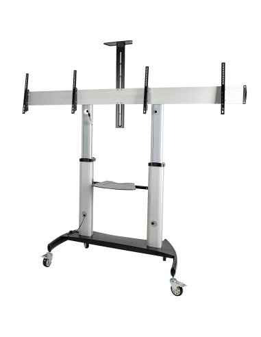 STNDMTVDUO soporte para TV 152,4 cm (60") Negro, Plata