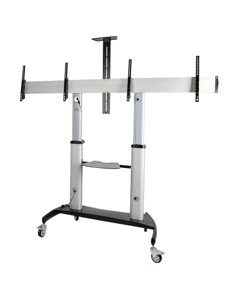 STNDMTVDUO soporte para TV 152,4 cm (60") Negro, Plata
