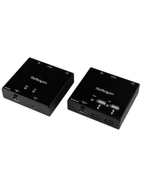 Extensor HDMI por Cable CAT6 con Concentrador USB de 4 Puertos - 50m - 1080p