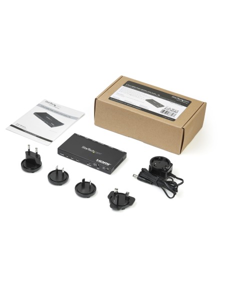 Divisor HDMI de 2 Puertos - de 4K 60Hz con Escalador Incorporado