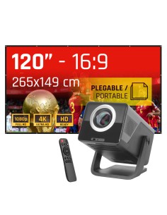 Pack proyector 4K + Lona proyección 120"