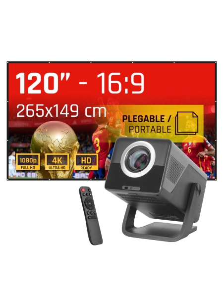 Pack proyector 4K + Lona proyección 120"