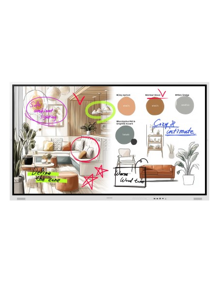 WM75FX pizarra blanca interactiva 190,5 cm (75") 3840 x 2160 Pixeles Pantalla táctil Gris, Blanco HDMI
