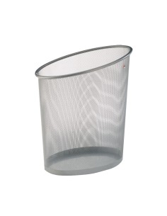 MESHCORB M papelera 18 L Plaza Acero Gris, Plata