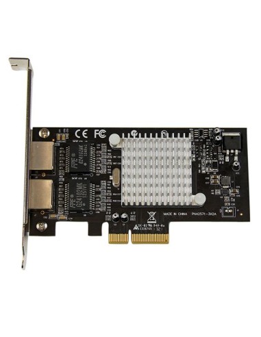 Tarjeta Adaptador de Red PCI Express PCI-E Gigabit Ethernet con 2 Puertos RJ45 Chipset Intel i350