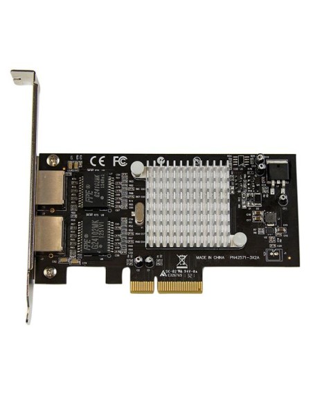 Tarjeta Adaptador de Red PCI Express PCI-E Gigabit Ethernet con 2 Puertos RJ45 Chipset Intel i350
