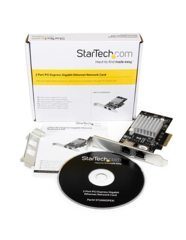 Tarjeta Adaptador de Red PCI Express PCI-E Gigabit Ethernet con 2 Puertos RJ45 Chipset Intel i350