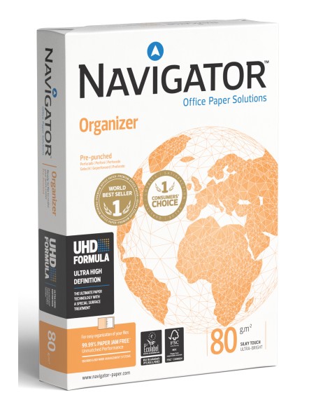 Organizer papel para impresora de inyección de tinta A4 (210x297 mm) 500 hojas Blanco