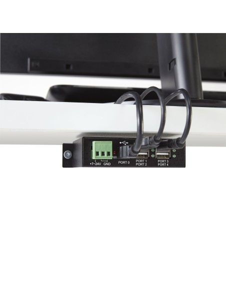 Hub Industrial de 4 Puertos USB 2.0 con Protección Antiestática ESD