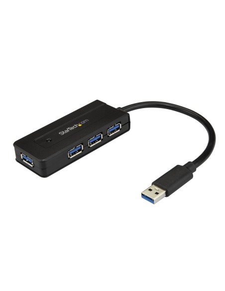 Hub Concentrador Portátil USB 3.0 SuperSpeed de 4 Puertos de 5Gbps con Carga Rápida - Ladrón USB 3.2 Gen 1 Tipo A - Alimentado 