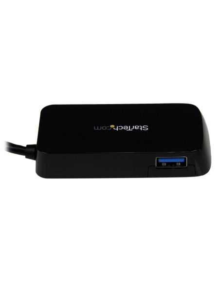Adaptador Concentrador Hub Ladrón USB 3.0 (5Gbps) Super Speed para Portátil de 4 Puertos Salidas - Negro