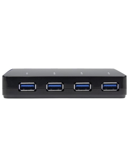 Concentrador USB 3.0 de 4 Puertos - 5Gbps - Ladrón con Puertos de Carga y Sincronización - Hub con 1 Puerto de 2,4A