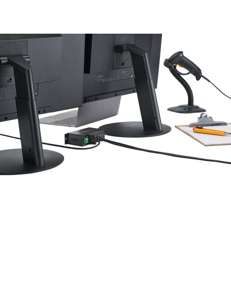 Hub Industrial de 7 Puertos USB 2.0 con Protección Antiestática ESD y Protección de Picos de 350W