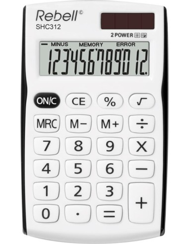 SHC312 calculadora Bolsillo Calculadora básica Negro, Blanco