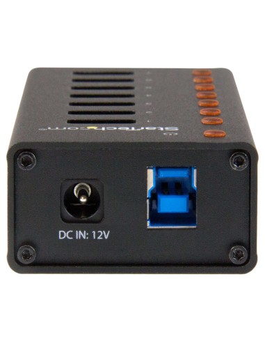 Concentrador USB 3.0 de 7 Puertos con Caja de Metal - 5Gbps - Hub de Sobremesa o Montaje en Pared