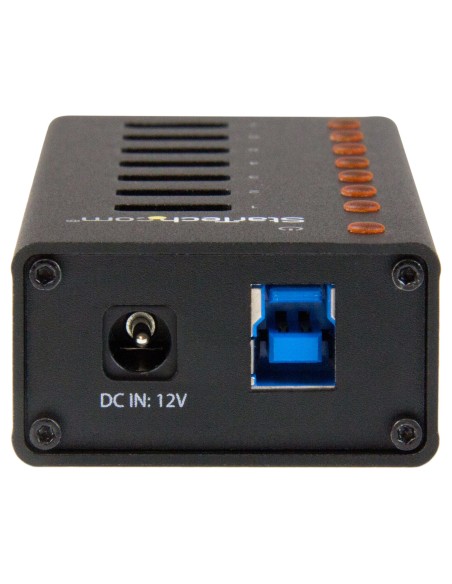 Concentrador USB 3.0 de 7 Puertos con Caja de Metal - 5Gbps - Hub de Sobremesa o Montaje en Pared