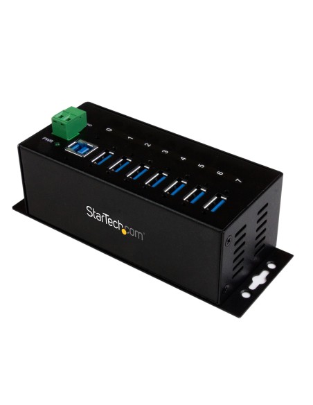 Hub Concentrador USB 3.0 de 7 Puertos - 5Gbps - Ladrón USB Industrial de Metal con Protección ESD y Protección de Picos de 350W