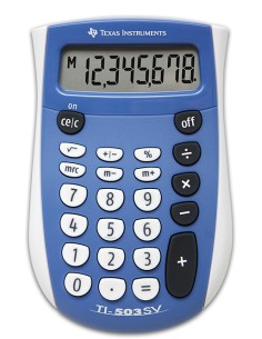 TI-503 SV calculadora Bolsillo Pantalla de calculadora Azul, Gris
