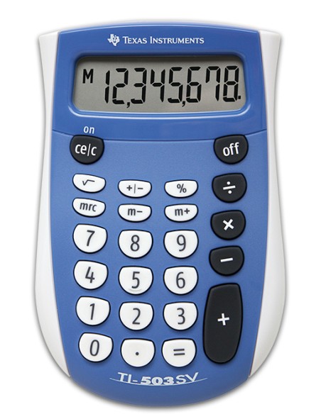 TI-503 SV calculadora Bolsillo Pantalla de calculadora Azul, Gris