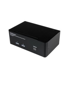 Conmutador Switch KVM - 2 puertos USB 2.0 - Audio Vídeo DisplayPort 2 Monitores